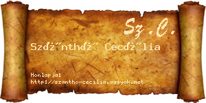 Szánthó Cecília névjegykártya
